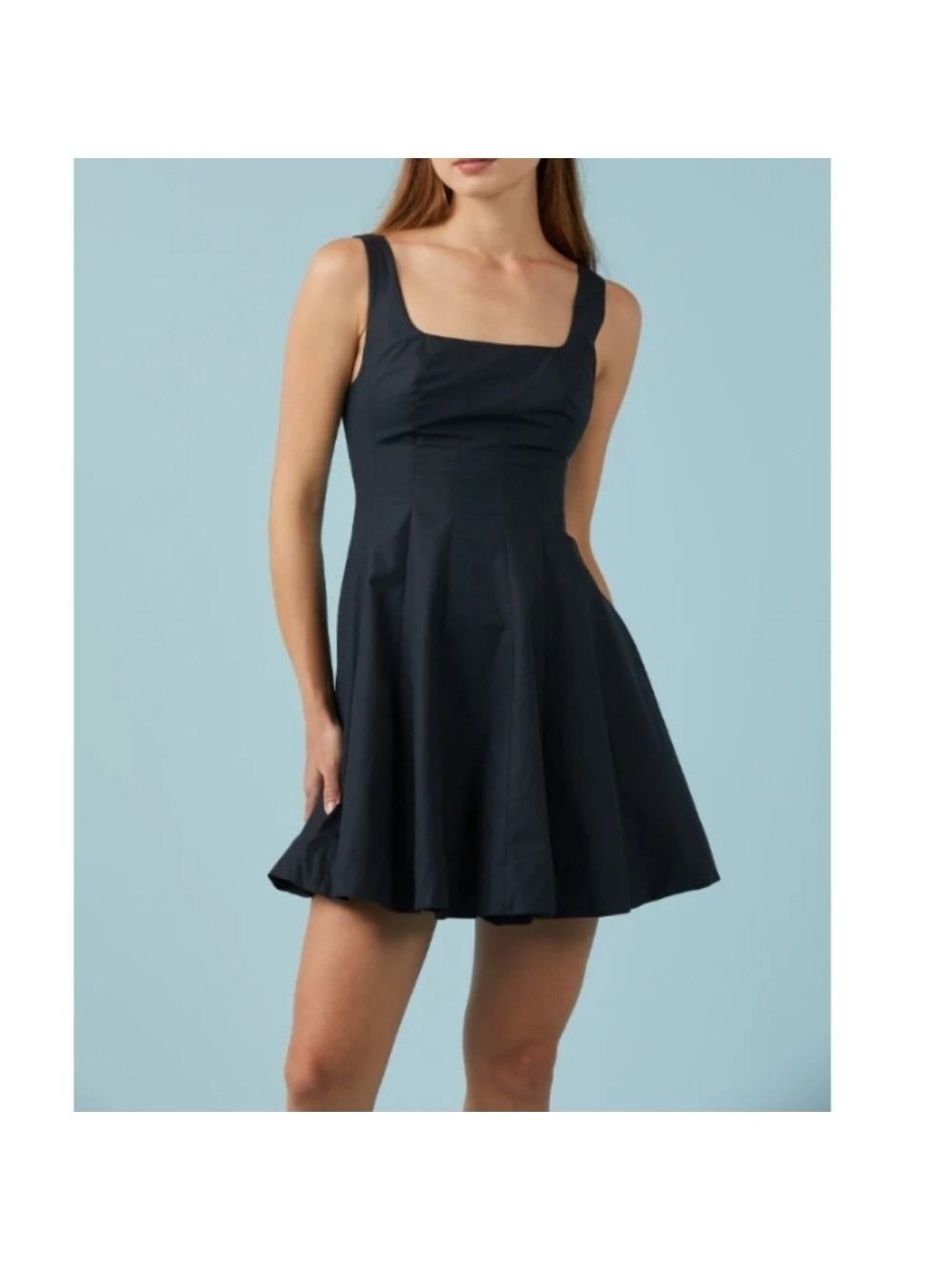 Sophie Rue Mini Poplin Dress In Navy